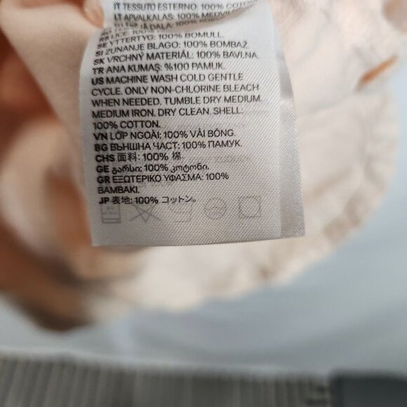 H&M Long Denim Shirt Jacket in Light Pink - Size Small - Picture 9 of 11